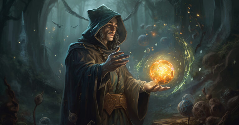 A wizard learning to cast counterspell